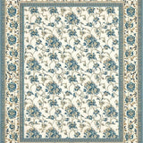 Azure Echoes Area Beige Accents Elegant Floor Art(Beige)