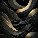 Luxurious Minimalist Textured Swirls(Black)