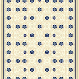 Ultra Soft Area Rug, Non Slip, Stain Resistant, Washable Area Rugs for Living Room, Bedroom, Artisan Filigree Area Featuring Classic Lattice and Blue Floral Accents(Beige)