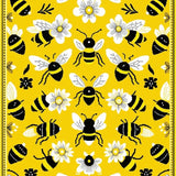 Ultra Soft Area Rug, Non Slip, Stain Resistant, Washable Area Rugs for Living Room, Bedroom, Contemporary Bee Theme Accent Piece(Yellow)