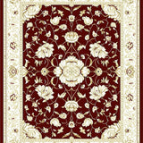 Ultra Soft Area Rug, Non Slip, Stain Resistant, Washable Area Rugs for Living Room, Bedroom, Rustic Elegant Floral Arrangement Design(Red)