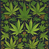 Ultra Soft Area Rug, Non Slip, Stain Resistant, Washable Area Rugs for Living Room, Bedroom, Humorous Stoner Decor Area Rug Cannabis Leaf Design Carpet for Front Door(Green)