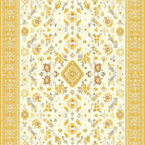 Ultra Soft Area Rug, Non Slip, Stain Resistant, Washable Area Rugs for Living Room, Bedroom, Chic Farmhouse Style Area with Geometric Floral Design(Beige)