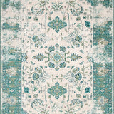 Ultra Soft Area Rug, Non Slip, Stain Resistant, Washable Area Rugs for Living Room, Bedroom, Serene Floral Ogee Aesthetic(Ivory)