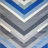 Ultra Soft Area Rug, Non Slip, Stain Resistant, Washable Area Rugs for Living Room, Bedroom, Rustic Patterned Layered Visuals(Blue)