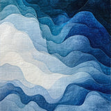 Ultra Soft Area Rug, Non Slip, Stain Resistant, Washable Area Rugs for Living Room, Bedroom, Gradient Spectrum, Blue White Swirls, Art Deco(Blue)