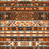 Ultra Soft Area Rug, Non Slip, Stain Resistant, Washable Area Rugs for Living Room, Bedroom, Eclectic Warm Toned Medallion Look(Orange)