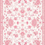 Ultra Soft Area Rug, Non Slip, Stain Resistant, Washable Area Rugs for Living Room, Bedroom, Lively Pink Abstract Floral Harmony(White)