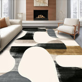 Mudroom Contemporary Beige and Charcoal Brushstroke Effect(Beige)