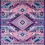 Ultra Soft Area Rug, Non Slip, Stain Resistant, Washable Area Rugs for Living Room, Bedroom, Vibrant Aztec Geometry Aesthetic(Pink)