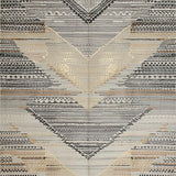 Ultra Soft Area Rug, Non Slip, Stain Resistant, Washable Area Rugs for Living Room, Bedroom, Elegant Vintage Geometric Fusion(Gray)