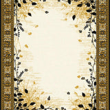 Ultra Soft Area Rug, Non Slip, Stain Resistant, Washable Area Rugs for Living Room, Bedroom, Ivory Black Animal Print Office Carpet(Beige)