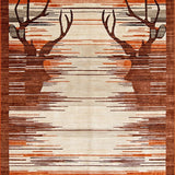 Ultra Soft Area Rug, Non Slip, Stain Resistant, Washable Area Rugs for Living Room, Bedroom, Cozy Woodland Inspired Design Element(Brown)