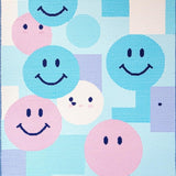 Ultra Soft Area Rug, Non Slip, Stain Resistant, Washable Area Rugs for Living Room, Bedroom, Whimsical Colorful Character Pattern(Blue)