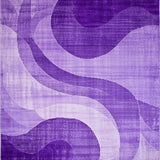 Ultra Soft Area Rug, Non Slip, Stain Resistant, Washable Area Rugs for Living Room, Bedroom, Whimsical Modern Swirl Design(Purple)