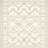 Ultra Soft Area Rug, Non Slip, Stain Resistant, Washable Area Rugs for Living Room, Bedroom, Sophisticated Lattice Area with Neutral Tone Geometric Design(Beige)