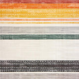 Ultra Soft Area Rug, Non Slip, Stain Resistant, Washable Area Rugs for Living Room, Bedroom, Contemporary Multicolor Tassel Accent(Orange)