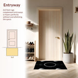 Chic Solid Black Contemporary(Black)