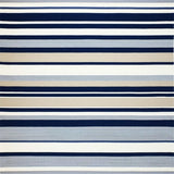 Ultra Soft Area Rug, Non Slip, Stain Resistant, Washable Area Rugs for Living Room, Bedroom, Contemporary with Bold Navy and Beige Stripes Design(Blue)