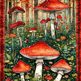 Chic Toned Mushroom Design(Red)
