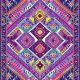 Ultra Soft Area Rug, Non Slip, Stain Resistant, Washable Area Rugs for Living Room, Bedroom, Vibrant Trellis Patterned Accent(Purple)