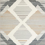 Ultra Soft Area Rug, Non Slip, Stain Resistant, Washable Area Rugs for Living Room, Bedroom, Sophisticated Vintage Tiled Motif(Gray)