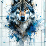 Ultra Soft Area Rug, Non Slip, Stain Resistant, Washable Area Rugs for Living Room, Bedroom, Timeless Ethereal Wolf Ensemble(Gray)
