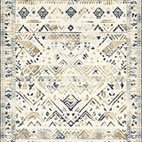 Artistic Off White Curvilinear Design(Beige)