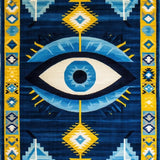 Modern Abstract Colorful Protection Symbol(Blue)