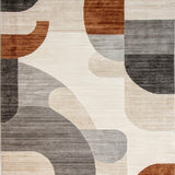 Ultra Soft Area Rug, Non Slip, Stain Resistant, Washable Area Rugs for Living Room, Bedroom, Chic Abstract Earthy Hues(Beige)