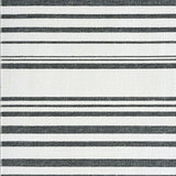 Ultra Soft Area Rug, Non Slip, Stain Resistant, Washable Area Rugs for Living Room, Bedroom, Classic Bistro Stripe Handwoven Rug for Sophisticated Home Accent(Black)