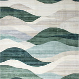 Ultra Soft Area Rug, Non Slip, Stain Resistant, Washable Area Rugs for Living Room, Bedroom, Rustic Distressed Geometric Style(Green)