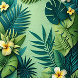 Ultra Soft Area Rug, Non Slip, Stain Resistant, Washable Area Rugs for Living Room, Bedroom, Hawaiian Botanical Bedroom Soft Floor Rug(Green)