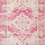 Ultra Soft Area Rug, Non Slip, Stain Resistant, Washable Area Rugs for Living Room, Bedroom, Striking Vintage Geometric Charm(Pink)