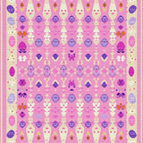 Ultra Soft Area Rug, Non Slip, Stain Resistant, Washable Area Rugs for Living Room, Bedroom, Radiant Colorful Patterned Display(Pink)