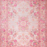Ultra Soft Area Rug, Non Slip, Stain Resistant, Washable Area Rugs for Living Room, Bedroom, Romantic Vintage Rose Aesthetic(Pink)