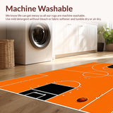 Ultra Soft Area Rug, Non Slip, Stain Resistant, Washable Area Rugs for Living Room, Bedroom, Striking Orange Sports Visual Appeal(Orange)