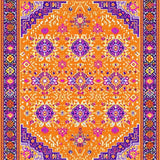 Ultra Soft Area Rug, Non Slip, Stain Resistant, Washable Area Rugs for Living Room, Bedroom, Vibrant Orange Tribal Aesthetic(Orange)