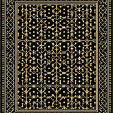 Vibrant Shaggy Trellis Motif(Black)