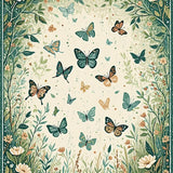 Ultra Soft Area Rug, Non Slip, Stain Resistant, Washable Area Rugs for Living Room, Bedroom, Delicate Insect-Inspired Artistry(Ivory)