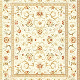 Ultra Soft Area Rug, Non Slip, Stain Resistant, Washable Area Rugs for Living Room, Bedroom, Elegant Floral Scrollwork Area for Indoor Decor(Beige)