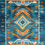 Chic Ethnic Patterned Elegance(Blue)