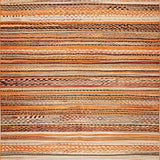 Ultra Soft Area Rug, Non Slip, Stain Resistant, Washable Area Rugs for Living Room, Bedroom, Contemporary Colorful Braided Motif(Orange)
