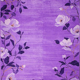 Ultra Soft Area Rug, Non Slip, Stain Resistant, Washable Area Rugs for Living Room, Bedroom, Trendy Purple Blossom Theme(Purple)