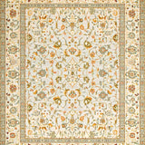 Ultra Soft Area Rug, Non Slip, Stain Resistant, Washable Area Rugs for Living Room, Bedroom, Rustic Distressed Botanical Design(Beige)