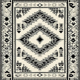 Ethnic Inspired Handwoven Area With Distinctive Geometric(Black)