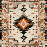 Ultra Soft Area Rug, Non Slip, Stain Resistant, Washable Area Rugs for Living Room, Bedroom, Rustic Vintage Tiled Aesthetic(Beige)