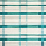 Artistic Irregular Plaid with Blue Green and Light Beige Contrasts(Beige)