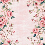 Ultra Soft Area Rug, Non Slip, Stain Resistant, Washable Area Rugs for Living Room, Bedroom, Elegant Pastel Rose Arrangement(Pink)