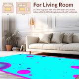 Lively Textured Circle Cushions(Blue)